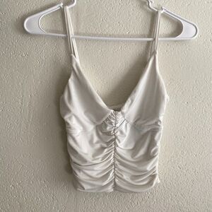 IAMGIA white estella top tank top ruched Size XXS, fits US size 0-2